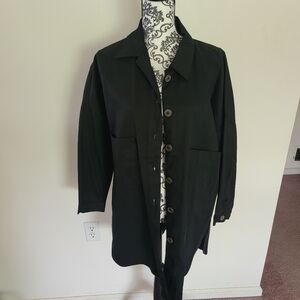 HYFVE Black Button Down Shacket S